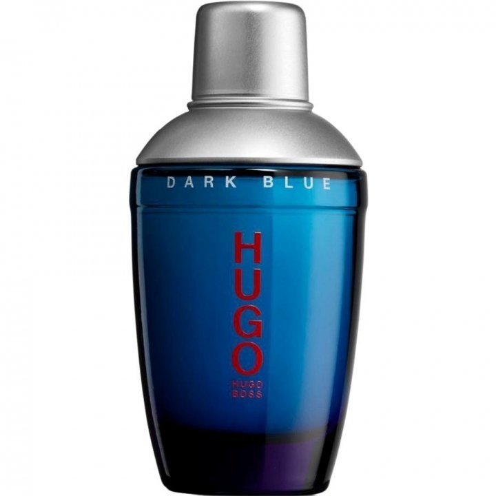 dark blue cologne bottle